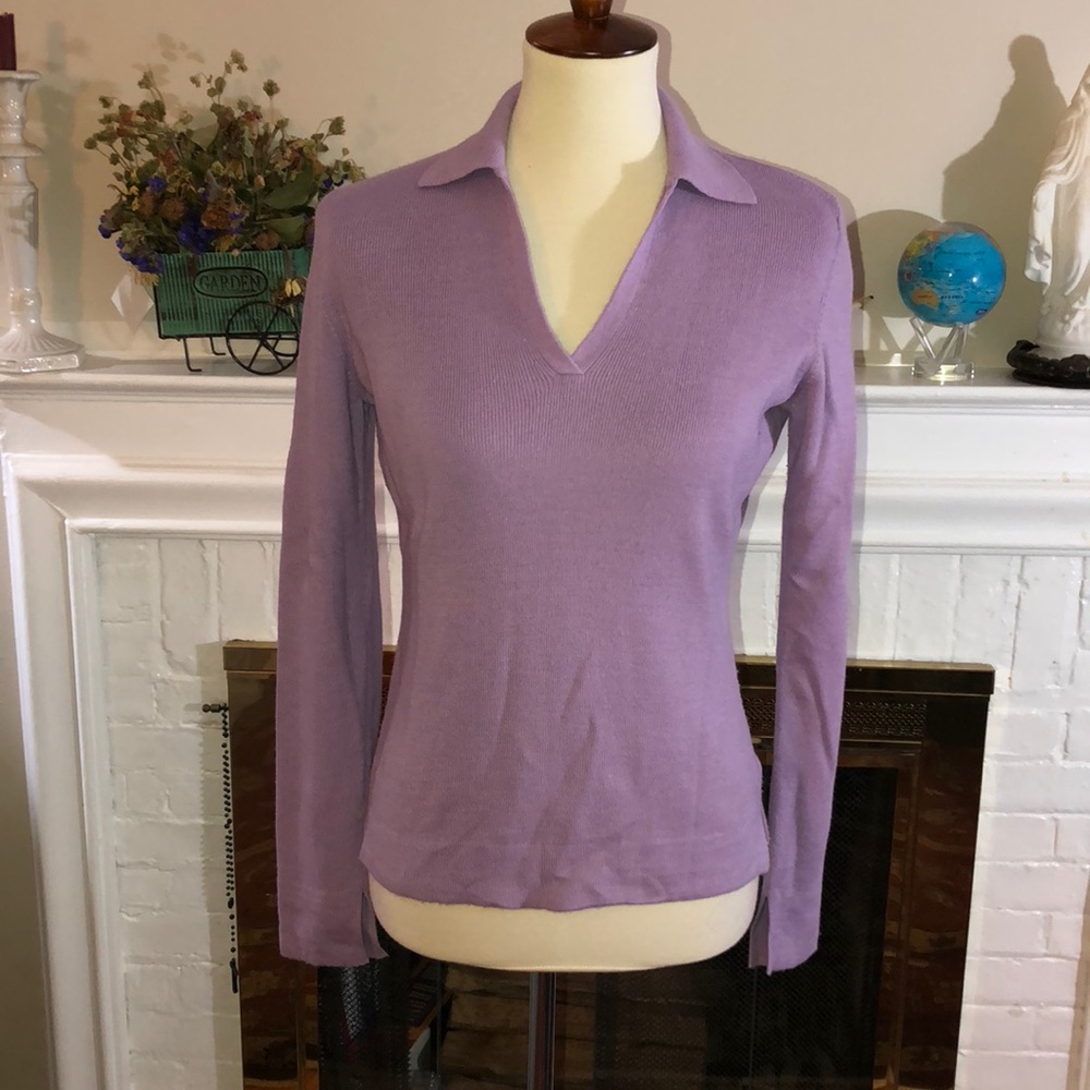 Ann Taylor lavender polo sweater